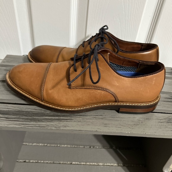 Vince Camuto VY-Lamson Cognac Brown Leather Cap Top Dress Shoes Size 8.5 main image 8